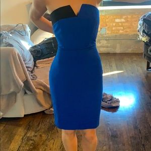 Royal blue mason xo Barney’s New York midi dress